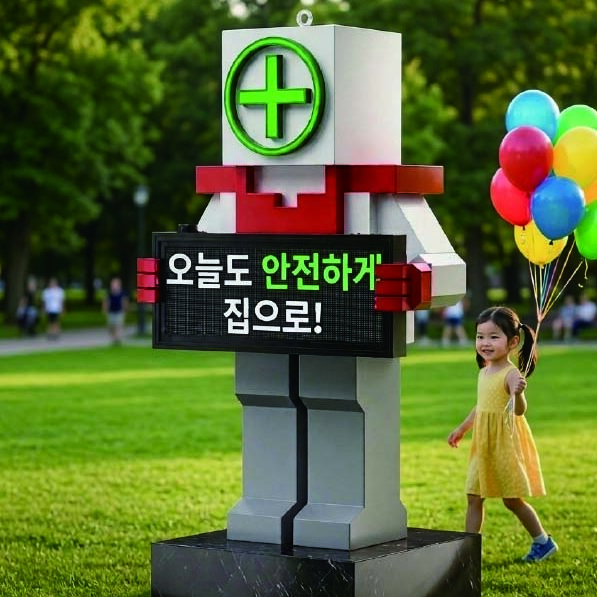 LED 행동 유도형 안전 조형물